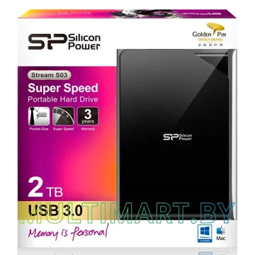 Внешний жесткий диск Silicon-Power Stream S03 2TB Black (SP020TBPHDS03S3K) картинка 4
